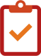 Icon of clipboard with checkmark – representing assessing health related social needs